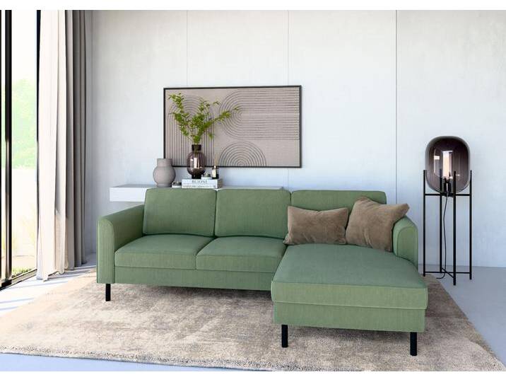 Ecksofa HOME AFFAIRE Booster Couch wahlweise mit Schlaffunktion und Bettkasten-auch in Cord , mayfly, B:232cm H:83cm T:161cm, 88% Polyester, 12% Nylon, Sofas, Recamiere beidseitig montierbar, Sofa in L-Form, 232 cm von Home-affaire