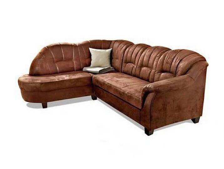 Ecksofa HOME AFFAIRE Budapest L-Form , braun (mokka), B:242cm H:84cm T:80cm, Sofas, wahlweise mit Bettfunktion, mit Recamiere oder Ottomane von Home-affaire