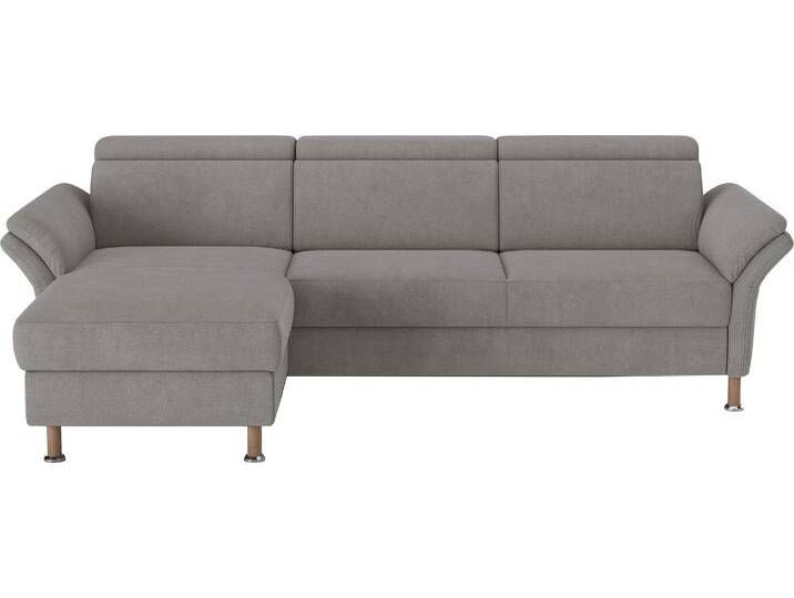Ecksofa HOME AFFAIRE Calypso L-Form , grau, B:260cm H:85cm T:172cm, 100% Polyester, Sofas, mit motorischen Funktionen im Sofa und Recamiere von Home-affaire
