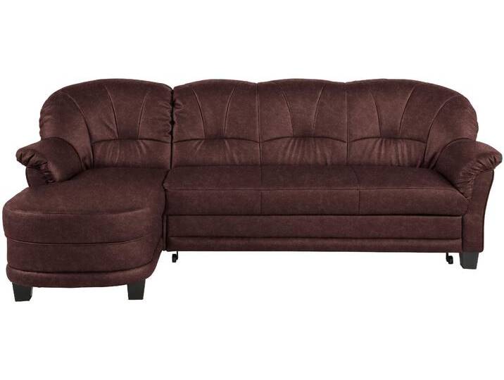 Ecksofa HOME AFFAIRE Camelita, Landhaus Sofa, 2 Varianten: Recamiere- oder Ottomane, L-Form , braun (mokka), B:231cm H:86cm T:81cm, MELROSE/Struktur (100% Polyester);Microfaser PRIMABELLE (100% Polyester);MELROSE (100% Polyester), Sofas, wahlweise mit Bettfunktion von Home-affaire