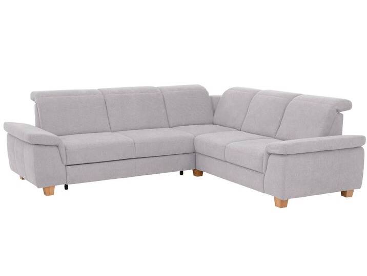 Ecksofa HOME AFFAIRE Dalia L-Form , silber, B:256cm T:236cm, Luxus-Microfaser Florence (100% Polyester), Luxus-Microfaser weich (90% Polyester, 10% Polyamid), Webstoff (100% Polyester), Sofas, mit Federkernpolsterung, wahlweise mit Bettfunktion, Bettkasten von Home-affaire
