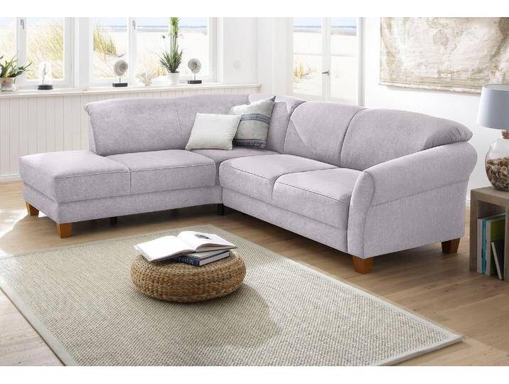 Ecksofa HOME AFFAIRE Gotland L-Form , grau, B:257cm H:84cm T:212cm, Struktur (100% Polypropylen), Luxus-Microfaser ALTARA NUBUCK (100% Polyester), 90% Polyester/10% Polyamid Luxus-Microfaser (100% Polyester), Sofas, wahlweise mit Sitztiefenverstellung + Bettkasten von Home-affaire