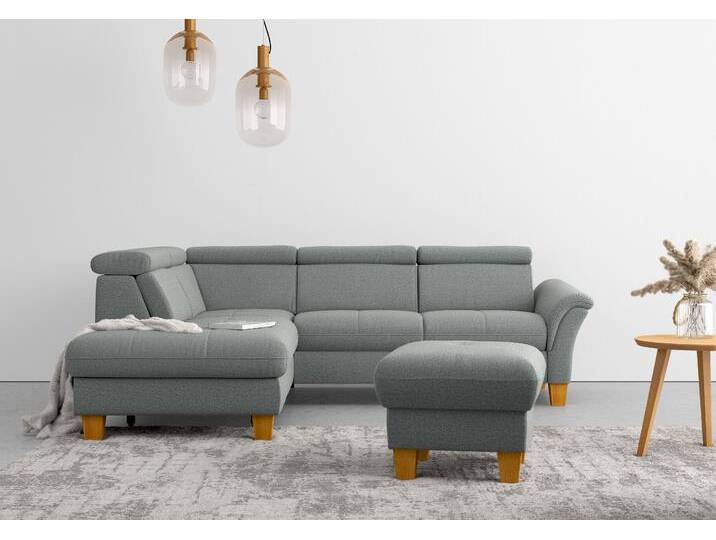 Ecksofa HOME AFFAIRE Lindgren L-Form , grau, B:249cm H:84cm T:217cm, 100% Polyester, Sofas, wahlweise mit TV-Funktion, Stauraum und Kopfteilverstellung von Home-affaire