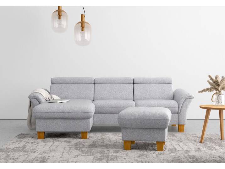 Ecksofa HOME AFFAIRE Lindgren L-Form , silber, B:258cm H:84cm T:169cm, 100% Polyester, Sofas, wahlweise mit Bett mit klappbaren Rollen, Kasten und Kopfverstellung Ecksofa HOME AFFAIRE Lindgren L-Form , silber, B:258cm H:84cm T:169cm, 100% Polyester, Sofas, wahlweise mit Bett mit klappbaren Rollen, Kasten und Kopfverstellung von Home-affaire