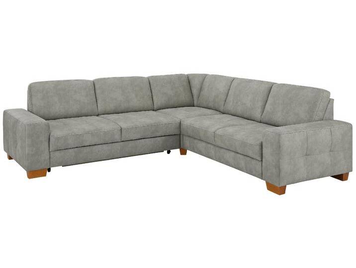 Ecksofa, Luxus-Microfaser, Hellgrau, 276×271 cm, Mit Bettfunktion & Sitztiefenverstellung, Modern, Home-affaire von Home-affaire