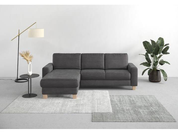 Ecksofa HOME AFFAIRE Summer L-Form , grau, B:249cm H:91cm T:164cm, 100% Polyester, Sofas, mit Recamiere, mit oder ohne Bettfunktion und Bettkasten, Cord-Bezug Ecksofa HOME AFFAIRE Summer L-Form , grau, B:249cm H:91cm T:164cm, 100% Polyester, Sofas, mit Recamiere, mit oder ohne Bettfunktion und Bettkasten, Cord-Bezug von Home-affaire