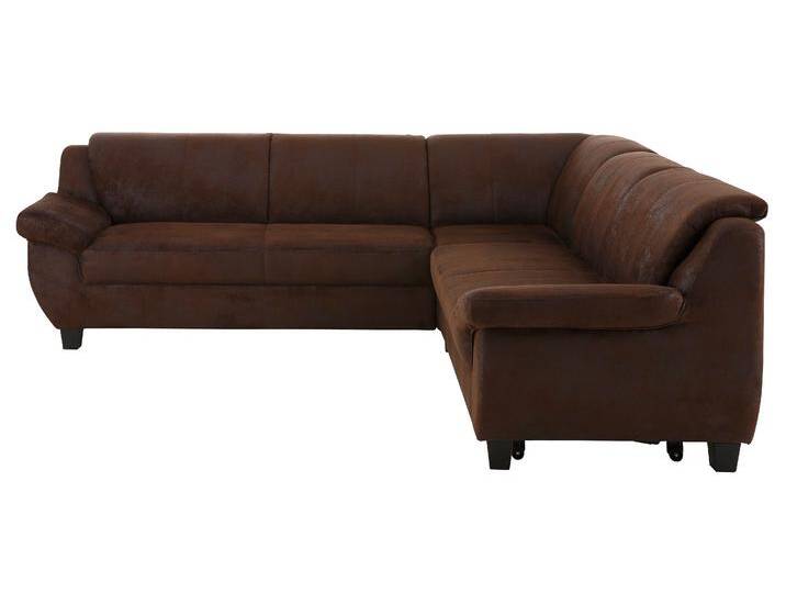 Ecksofa HOME AFFAIRE Yesterday zeitlos und komfortabel, gemütliche Armlehnen L-Form , braun, B:254cm H:80cm T:91cm, Antikleder-Optik Melrose (100% Polyester), Struktur (100% Polyester), Primabelle-Microfaser (100% Polyester), Sofas, gleichschenklig, wahlweise mit Bettfunktion von Home-affaire