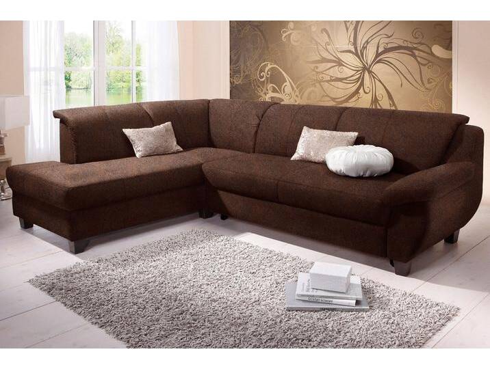 Ecksofa HOME AFFAIRE Yesterday L-Form , braun (mocca), B:254cm H:80cm T:186cm, Struktur (100% Polyester), Primabelle-Microfaser (100% Polyester), Antikleder-Optik Melrose (100% Polyester), Sofas, Microfaser MELROSE, mocca von Home-affaire