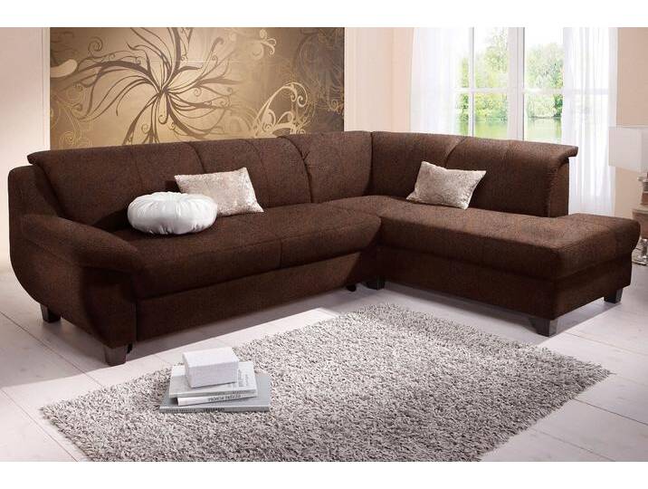 Ecksofa HOME AFFAIRE Yesterday L-Form , braun (mocca), B:254cm H:80cm T:186cm, Struktur (100% Polyester), Primabelle-Microfaser (100% Polyester), Antikleder-Optik Melrose (100% Polyester), Sofas, Microfaser MELROSE, mocca von Home-affaire