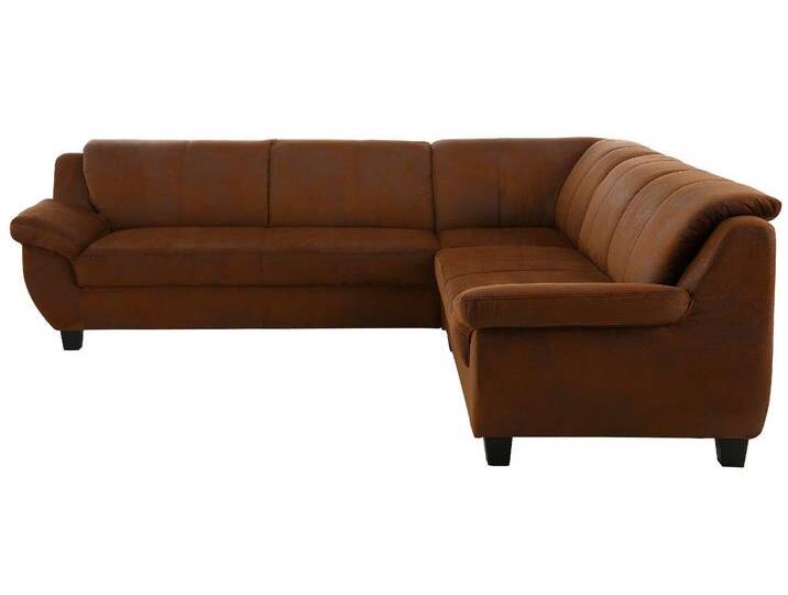 Ecksofa HOME AFFAIRE Yesterday zeitlos und komfortabel, gemütliche Armlehnen L-Form , braun (mocca), B:254cm H:80cm T:91cm, Antikleder-Optik Melrose (100% Polyester);Struktur (100% Polyester);Primabelle-Microfaser (100% Polyester), Sofas, gleichschenklig, wahlweise mit Bettfunktion von Home-affaire