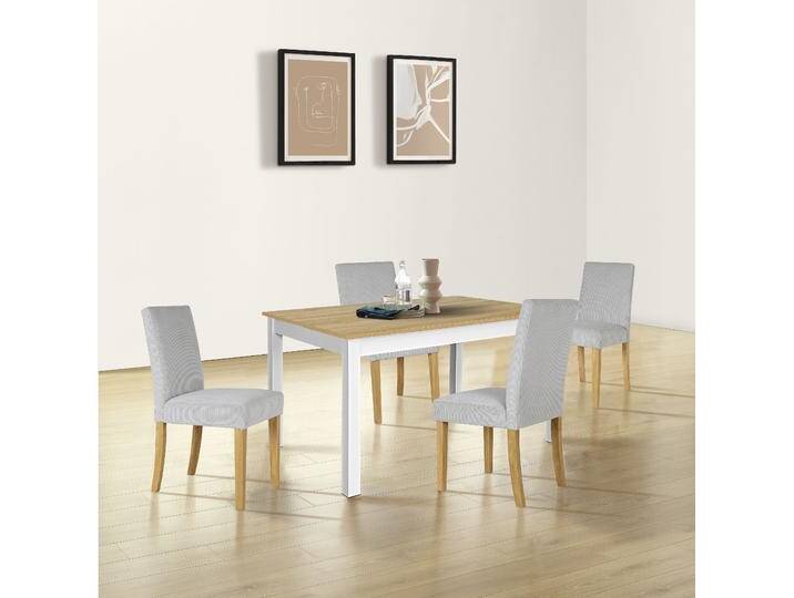 Esstisch OTTO HOME Olst, OTTOs Choice , beige (natur, weiß), B:140cm H:77cm T:80cm, Particle board with melamine, wood base with paper wrapping, Tische, Esstisch, im Landhaus Stil mit pflegeleichter Oberfläche, verschiedene Größen von Otto