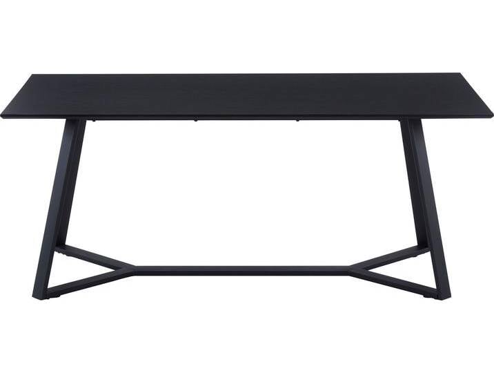 Esstisch HOME AFFAIRE Wieland , grau (grau, schwarz, schwarz, grau), B:180cm H:75cm T:90cm, Tische von Home-affaire