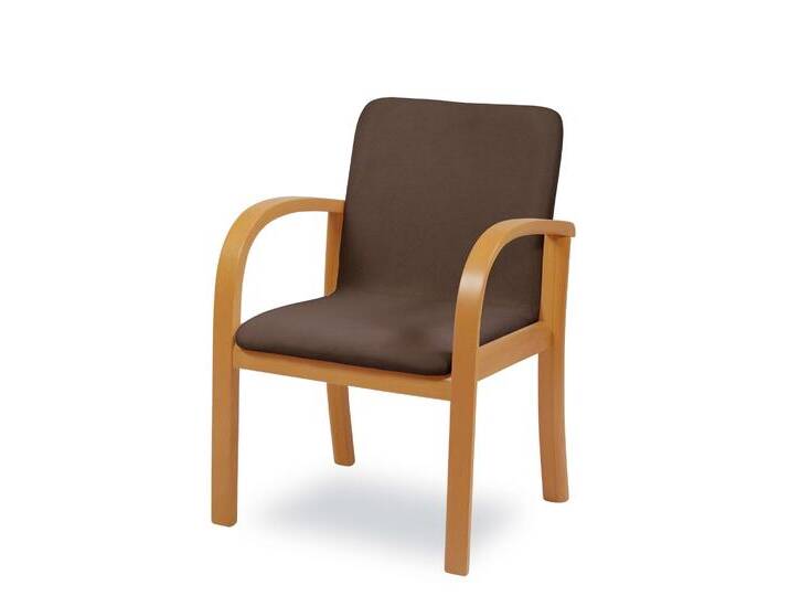 Esszimmersessel HOME AFFAIRE LINA707 , buche natur, tabac, B:60cm H:85cm T:50cm, 100% Polyester, Sessel, Extra-confort, Fleckenabweisendes Gewebe, Massivholz von Home-affaire