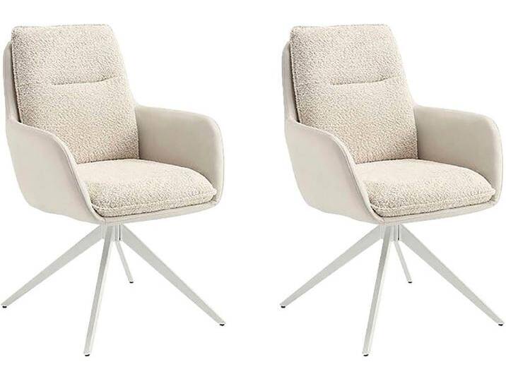 Esszimmerstuhl HOME AFFAIRE Barcelona , beige (natur, weiß), H:92cm T:59cm, Metall, Stühle, verschiedene Gestelle in Holz oder Metall von Home-affaire