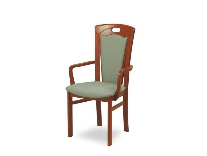 Esszimmerstuhl HOME AFFAIRE FERDI, Armlehnstuhl, Made in Italy, Massivholz , braun (kirsch, water, kirschbaum), B:55cm H:100cm T:57cm, Massivholz, Stühle, Bezug Feinstruktur (wasser-und fleckabweisend) oder Struktur von Home-affaire