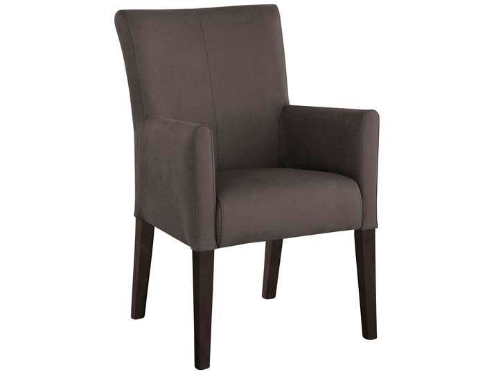 Esszimmerstuhl HOME AFFAIRE King , braun (dunkelbraun, buche wenge), B:60cm H:92cm T:65cm, 100% Polyester, Stühle, Polsterstuhl, Armlehnstuhl, Gestell Massivholz von Home-affaire