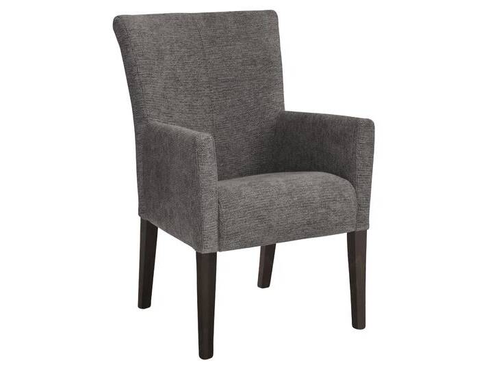 Esszimmerstuhl HOME AFFAIRE King , grau (graubraun, buche wenge), B:60cm H:92cm T:65cm, 100% Polyester, Stühle, Polsterstuhl, Armlehnstuhl, Gestell Massivholz von Home-affaire