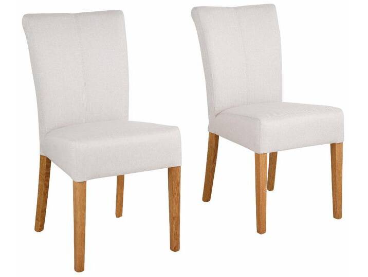 Esszimmerstuhl HOME AFFAIRE Queen Polsterstuhl BESTSELLER , beige (beige, eichefarben), B:46cm H:93cm T:64cm, Stühle, verschiedene Bezüge, Gestell Massivholz von Home-affaire