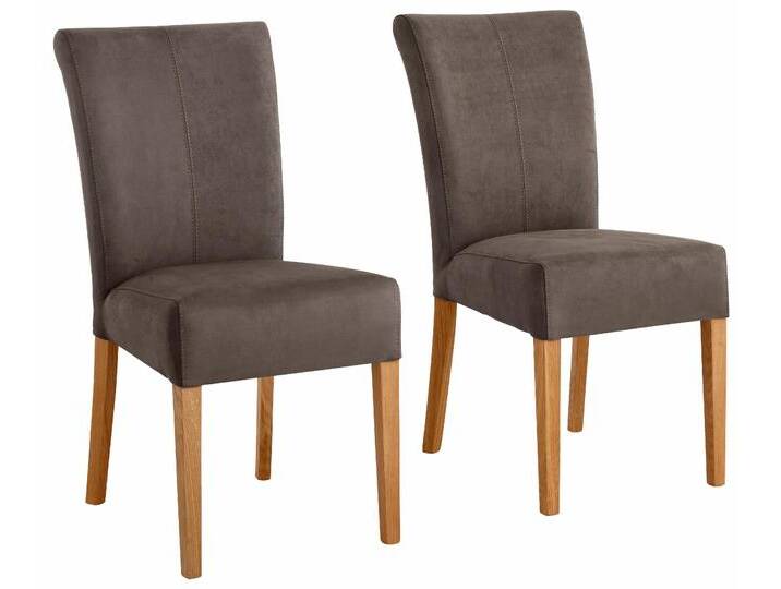 Esszimmerstuhl HOME AFFAIRE Queen Polsterstuhl BESTSELLER , braun (braun, eichefarben), B:46cm H:93cm T:64cm, Stühle, verschiedene Bezüge, Gestell Massivholz von Home-affaire