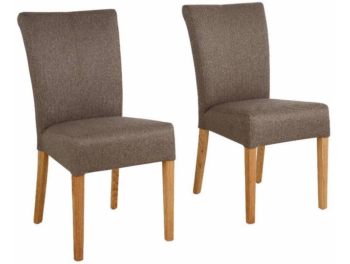 Esszimmerstuhl HOME AFFAIRE Queen Polsterstuhl BESTSELLER , braun (braun, eichefarben), B:46cm H:93cm T:64cm, Stühle, verschiedene Bezüge, Gestell Massivholz von Home-affaire