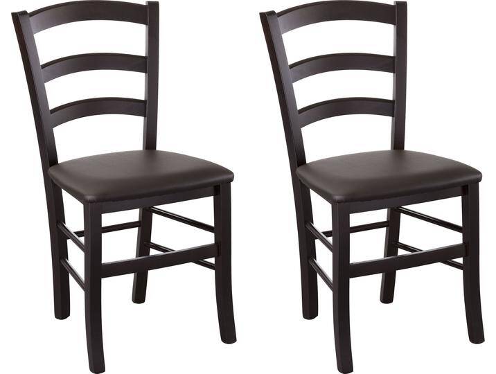 Esszimmerstuhl HOME AFFAIRE Super Paesana , braun (wenge, braun, wenge), B:44cm H:87cm T:49cm, Kunstleder, Stühle, Buche Massivholz mit Kunstlederbezug von Home-affaire
