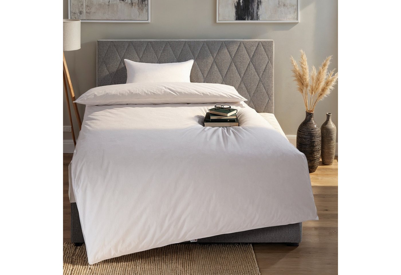 Home affaire Federbettdecke + Kopfkissen Ballonbett Trin Bettdecke 135x200 cm, 155x220 cm, Bezug: 100% Baumwolle, Set mit Kissen 40x80 cm, 80x80 cm, Herbst, Winter Home affaire Federbettdecke + Kopfkissen Ballonbett Trin Bettdecke 135x200 cm, 155x220 cm, Bezug: 100% Baumwolle, Set mit Kissen 40x80 cm, 80x80 cm, Herbst, Winter von Home affaire