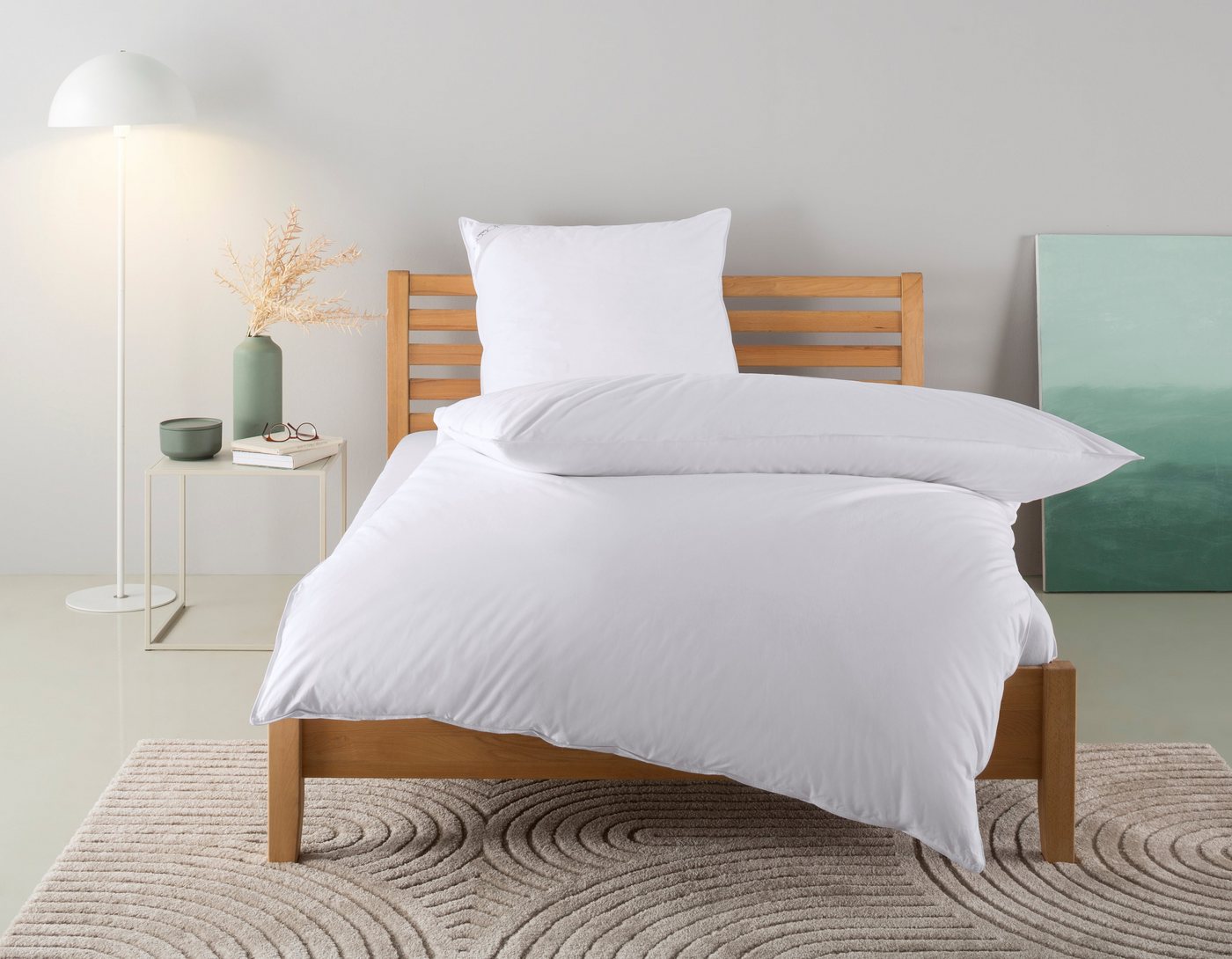 Home affaire Federbettdecke + Kopfkissen Ballonbett Trin Bettdecke 135x200 cm, 155x220 cm, Bezug: 100% Baumwolle, Set mit Kissen 40x80 cm, 80x80 cm, Herbst, Winter Home affaire Federbettdecke + Kopfkissen Ballonbett Trin Bettdecke 135x200 cm, 155x220 cm, Bezug: 100% Baumwolle, Set mit Kissen 40x80 cm, 80x80 cm, Herbst, Winter von Home affaire