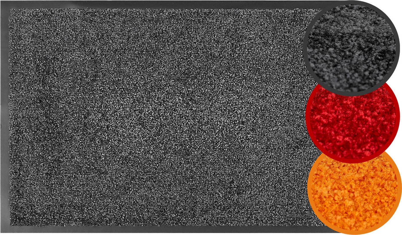 Fußmatte Fresh Step, Home affaire, rechteckig, Höhe: 7 mm, für den Eingangsbereich, Uni-Farben, rutschhemmend, robust, waschbar von Home affaire