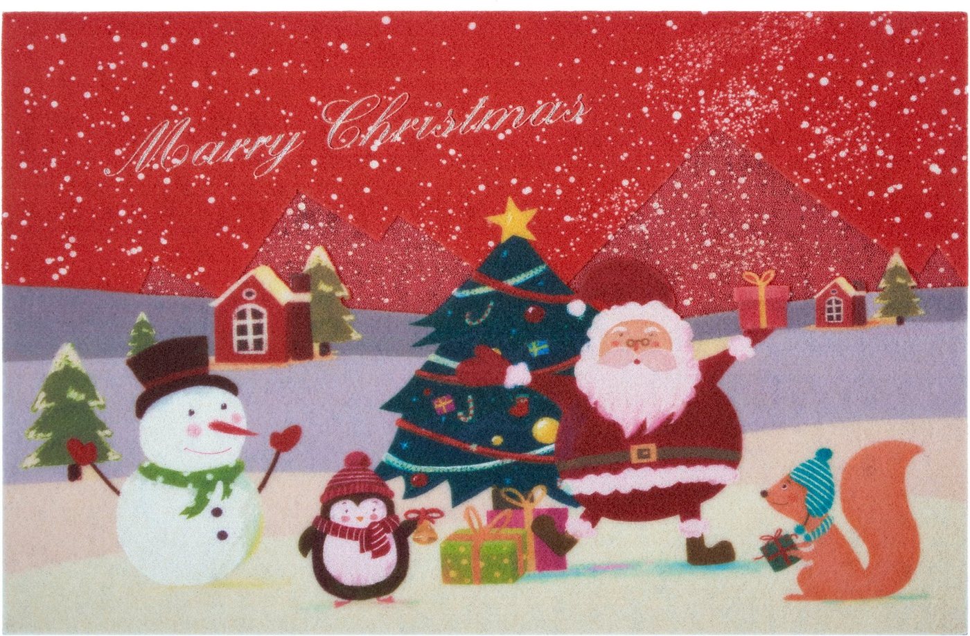 Fußmatte Weihnachten, Home affaire, rechteckig, Höhe: 6 mm, mit Spruch, Schrift-Design, Rutschfest, Weihnachten von Home affaire