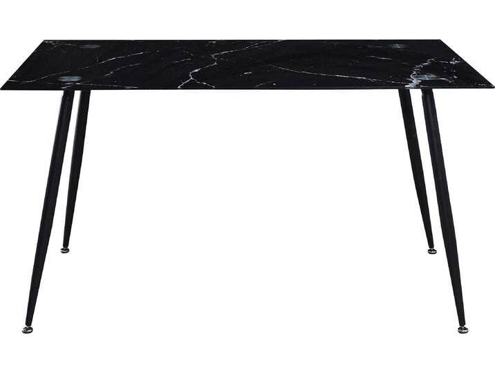 Glastisch HOME AFFAIRE Julia , schwarz (schwarz, schwarz, schwarz, weiß), B:140cm H:75cm T:80cm, Tische, Breite 140 cm, in Marmor-Optik von Home-affaire