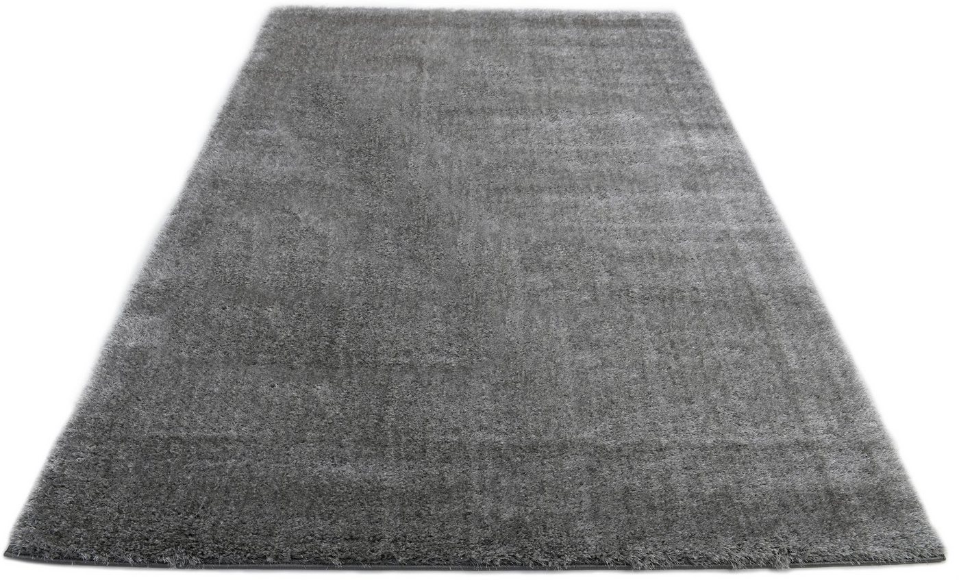 Hochflor-Teppich Malin, Home affaire, rechteckig, Höhe: 43 mm, Shaggy in Uni-Farben, einfarbig, leicht glänzend, besonders weich von Home affaire