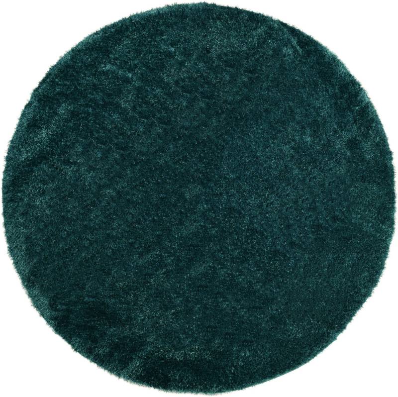 Hochflor-Teppich Malin, Home affaire, rund, Höhe: 43 mm, Uni-Farben, leicht glänzend, besonders flauschig durch Mikrofaser von Home affaire