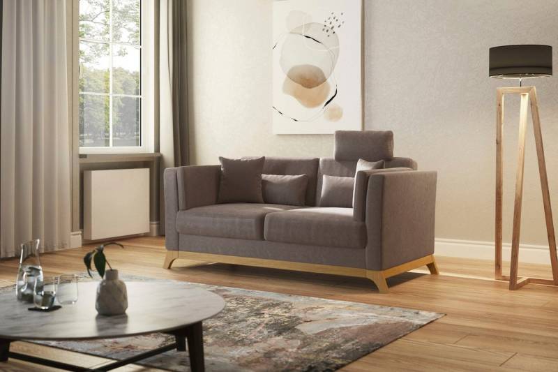 Home affaire 2,5-Sitzer Viva, wahlweise mit Holzrahmen aus Eiche von Home affaire