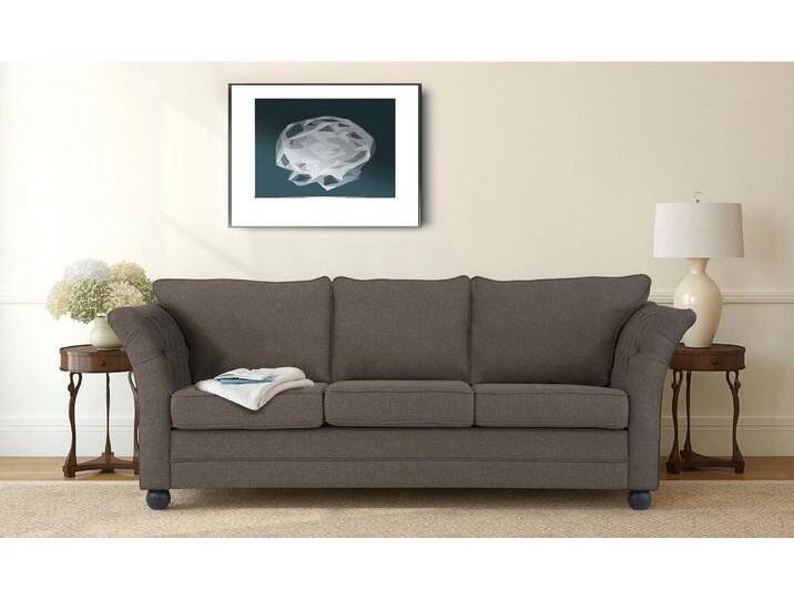 Home affaire 3-Sitzer Pajero, mit Knopfheftung an den Armlehn-Innenseiten, Keder, braun von Home-affaire