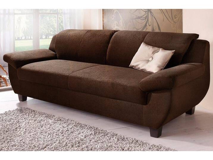 Home affaire 3-Sitzer Yesterday zeitlos und komfortabel, gemütliche Armlehnen, Microfaser MELROSE®, mocca, braun, mocca von Home-affaire