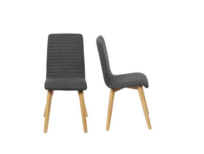 Home affaire 4-Fußstuhl Arosa Esszimmerstuhl, Polsterstuhl, Küchenstuhl, Speisestuhl, Essstuhl (Set, 2 St), 2er-Set, Beine aus Massivholz Eiche oder Buche von Home-affaire