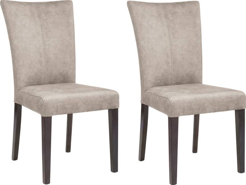Home affaire 4-Fußstuhl Aspen (Set, 2 St), Beine aus massiver Buche, wengefarben lackiert von Home affaire