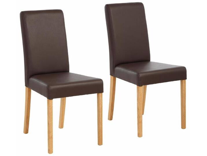 Home affaire 4-Fußstuhl Bologna (Set, 4 St), Gestell aus Massivholz, braun, 4 St., braun von Home-affaire