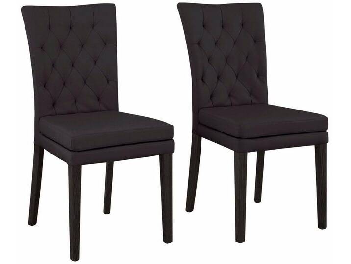 Home affaire 4-Fußstuhl Colorado (Set, 2 St), Beine aus Buche, wengefarben lackiert, Im 2er, 4er oder 6er-Set, braun, Polyurethan, 2 St., dunkelbraun von Home-affaire