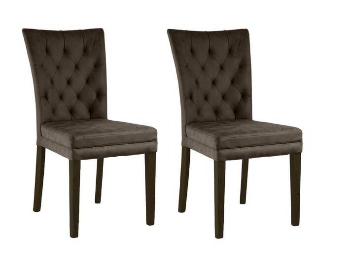 Home affaire 4-Fußstuhl Colorado (Set, 2 St), bequeme Polsterung, Gestell Massivholz wenge oder eiche natur, braun von Home-affaire
