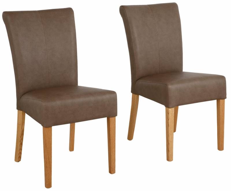 Home affaire Esszimmerstuhl Queen Polsterstuhl BESTSELLER (Set, 2 St), verschiedene Bezüge, Gestell Massivholz von Home affaire