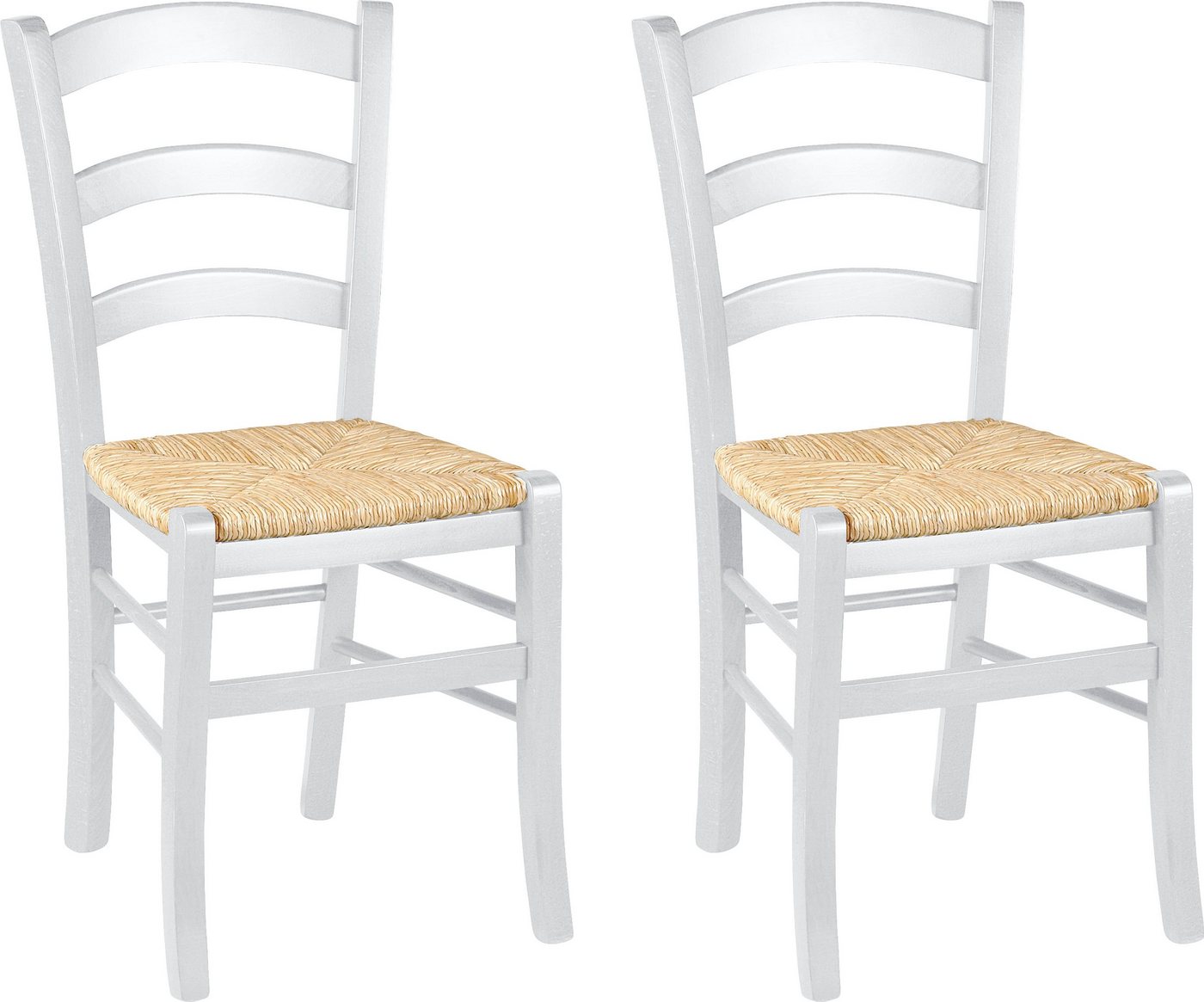 Home affaire Esszimmerstuhl Super Paesana (Set, 2 St), aus Massivholz Buche mit Sitz aus Grasgeflecht von Home affaire