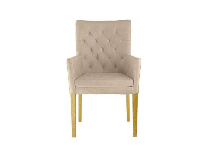 Home affaire Armlehnstuhl Colorado (1 St), Gestell aus Massivholz, beige weiß von Home-affaire