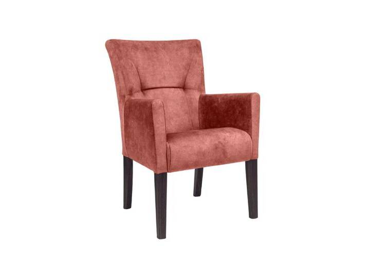 Home affaire Armlehnstuhl King, Esszimmerstuhl mit Knopfheftung, rot, Massivholz-Polyester von Home-affaire