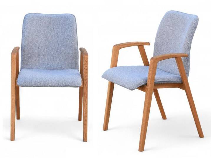 Home affaire Armlehnstuhl Loreen Esszimmerstuhl, Polsterstuhl, Designstuhl (Set, 2 St), mit Massivgestell, hochwertig gearbeitet, Armlehnen, stilvoll, bequem von Home-affaire