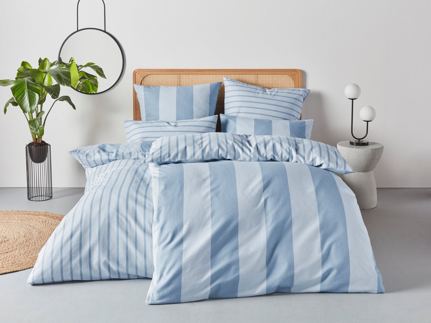 Home affaire Bettwäsche Sari, Flanell, 2 teilig, in verschiedenen Qualitäten, maritime Bettwäsche mit Streifen Home affaire Bettwäsche Sari, Flanell, 2 teilig, in verschiedenen Qualitäten, maritime Bettwäsche mit Streifen von Home affaire