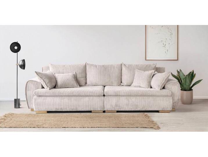 Home affaire Big-Sofa Katja, B: 275 cm, Mega-Sofa mit 4 Zierkissen, beige, cream Home affaire Big-Sofa Katja, B: 275 cm, Mega-Sofa mit 4 Zierkissen, beige, cream von Home-affaire