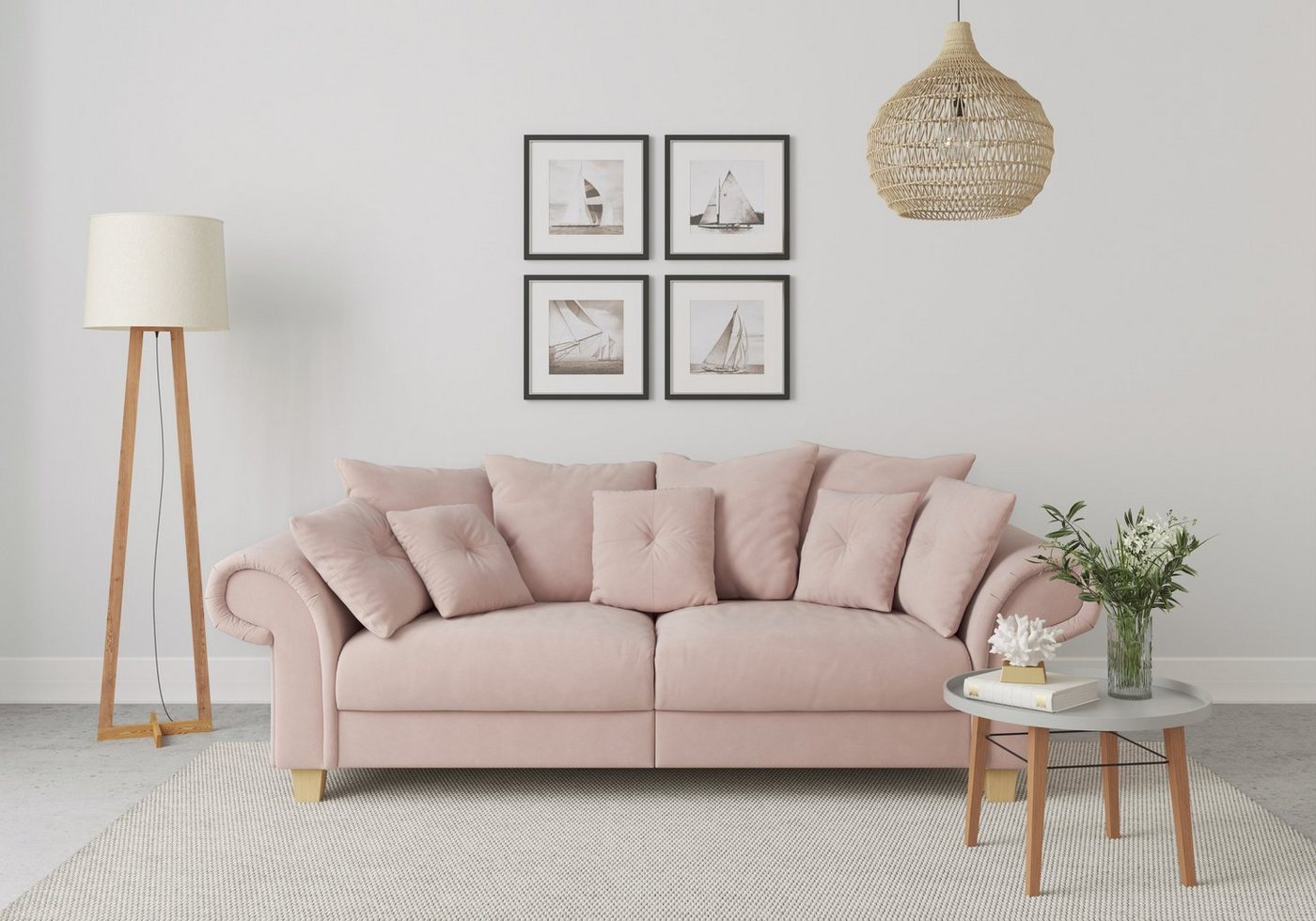 Home affaire Big-Sofa Queenie Megasofa, 2 Teile, mit weichem Sitzkomfort und zeitlosem Design, viele kuschelige Kissen von Home affaire