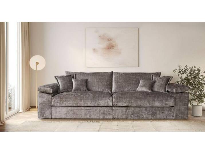 Home affaire Big-Sofa Soft&Cosy XXL - Breite 303 cm, Mega-Sofa, Cord oder Chenille-Struktur, Federkern-Polsterung, beige, taupe von Home-affaire