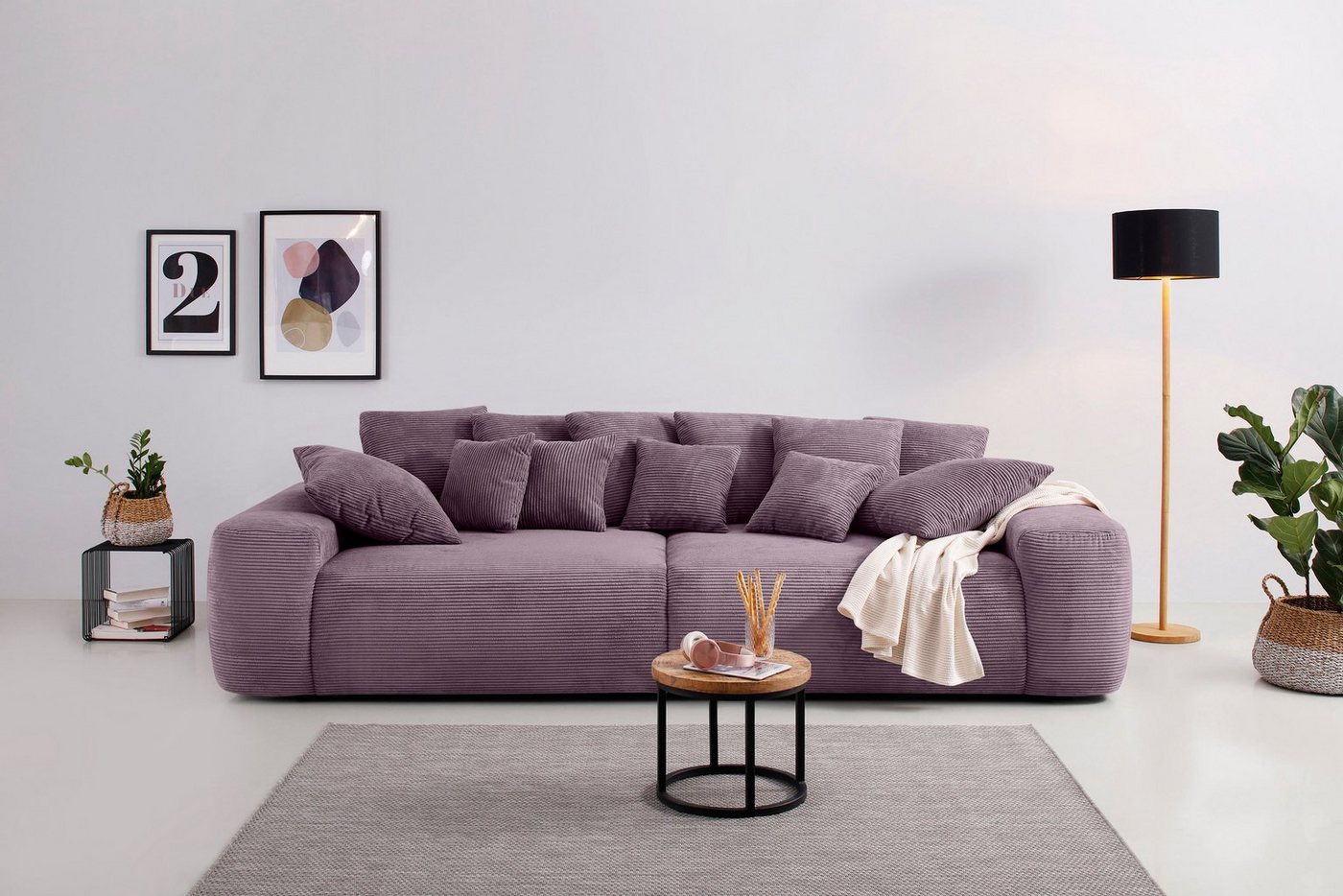 Home affaire Big-Sofa Sundance, Polsterung für bis zu 140 kg pro Sitzfläche, auch mit Cord-Bezug von Home affaire